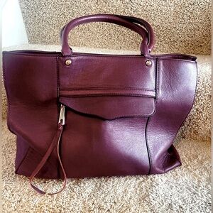Rebecca Minkoff plum purple  leather tote bag
